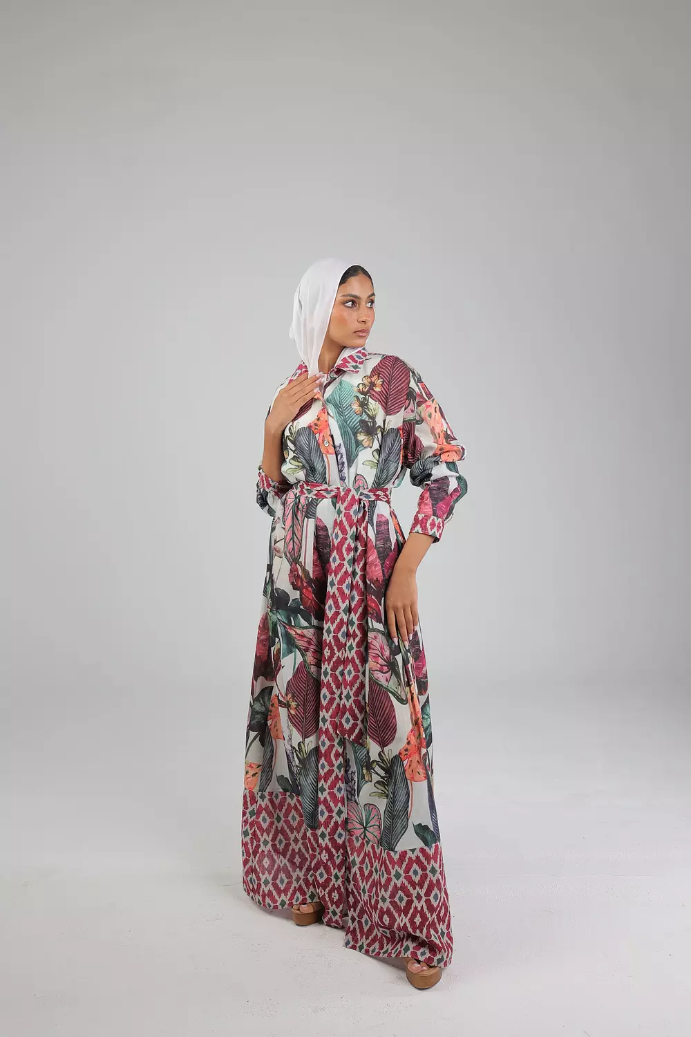 Tropical Linen Dress