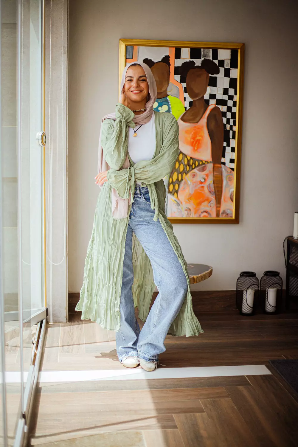 Mint crushed kimono image