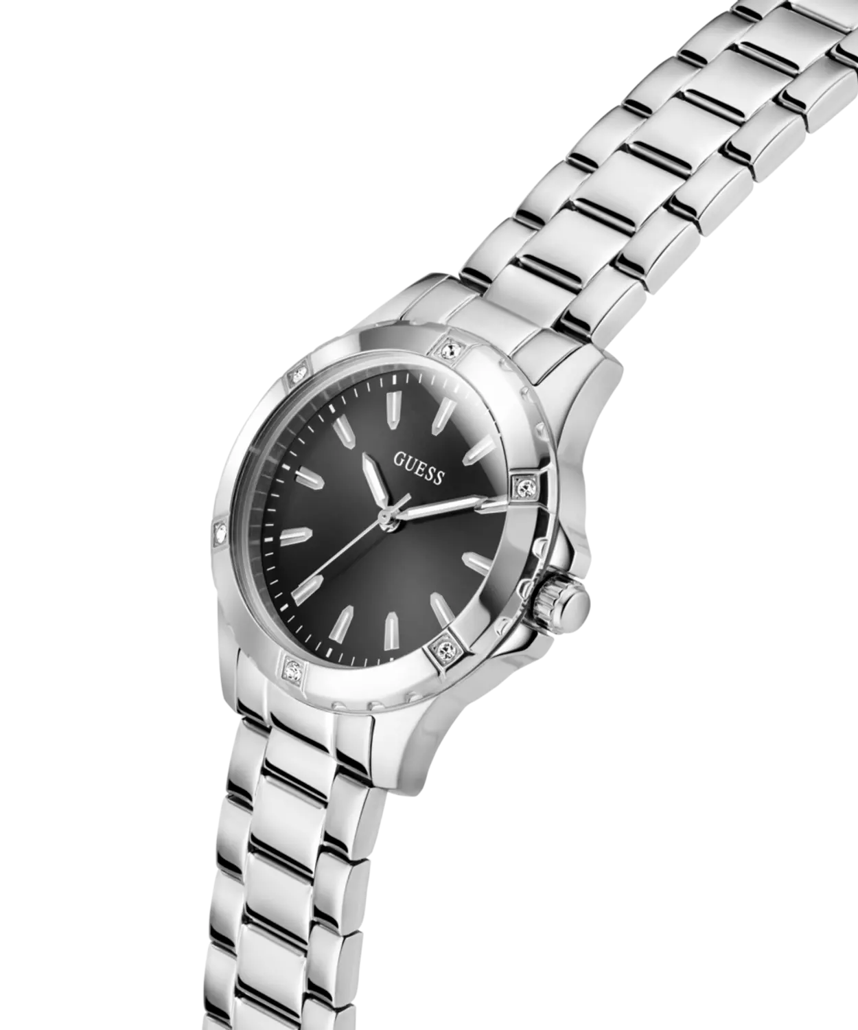 GUESS Ladies Silver Tone Analog Watch 3