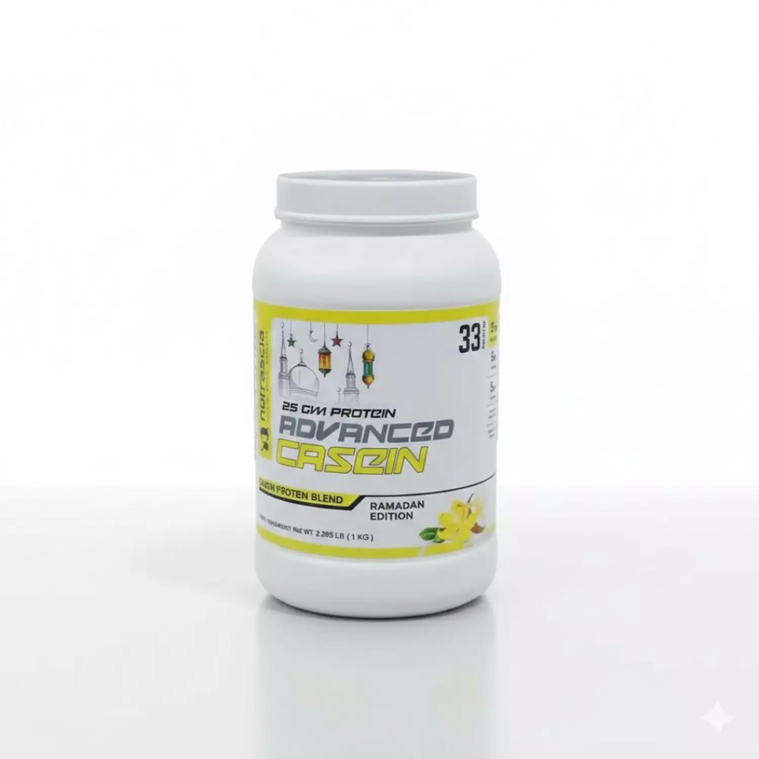 Nutrascia Advanced Casein (Ramadan Edition) | 1kg - 33 Servings for Night-time Recovery hover image