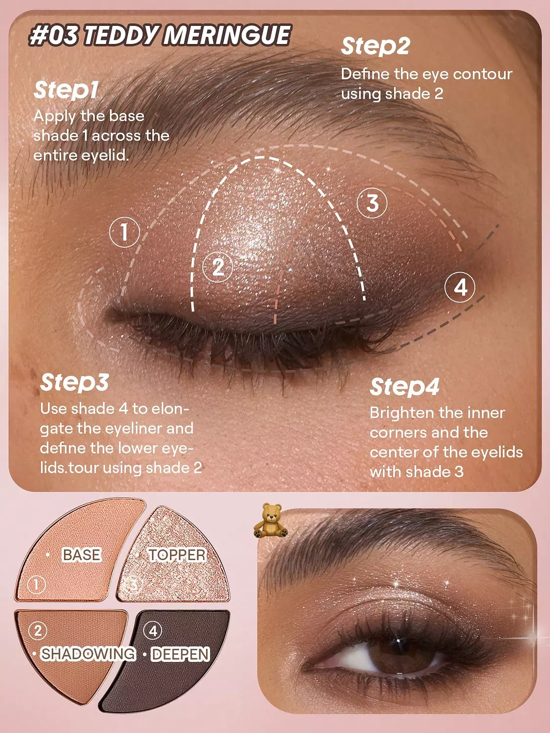 SHEGLAM Daydreamer Mini Palette-Teddy Meringue 3