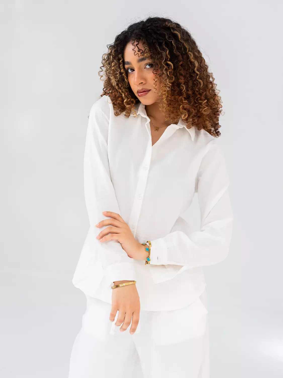 Linen Shirt | White image