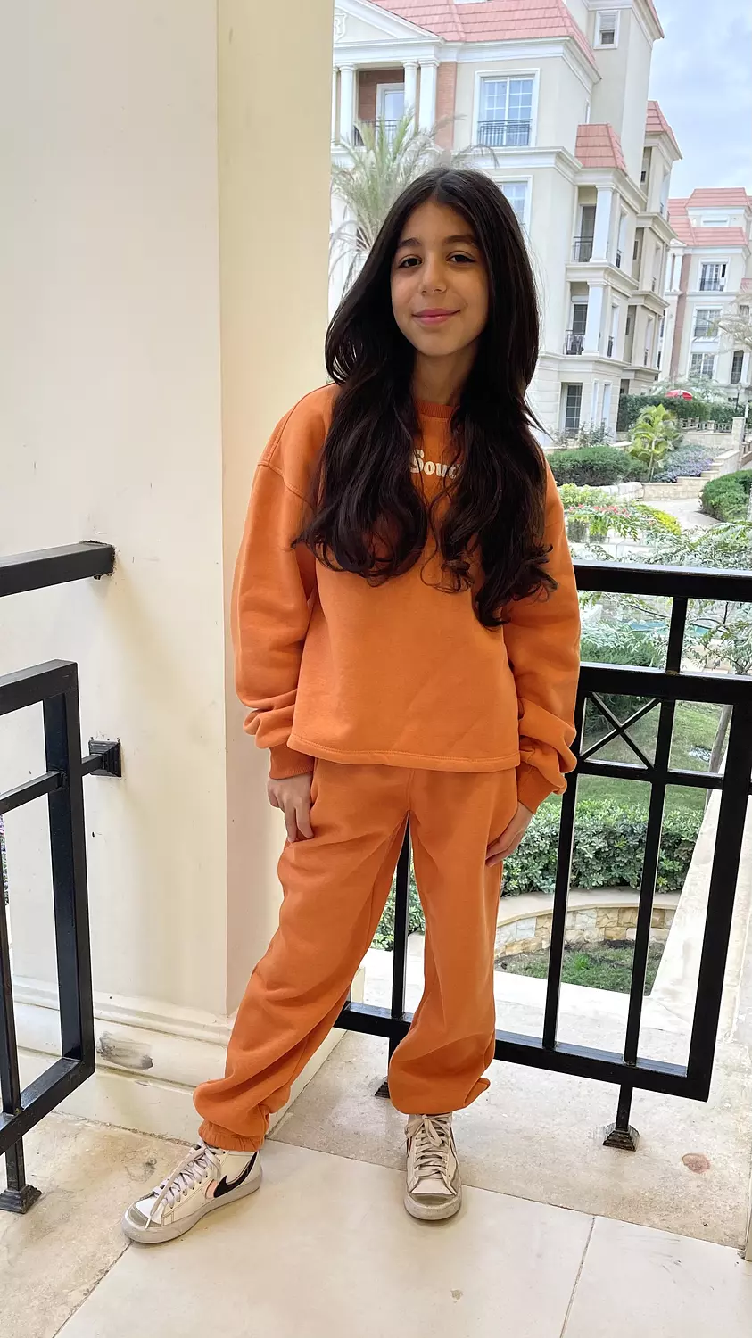 SOUTH CAN Orange COTTON SET for girls image