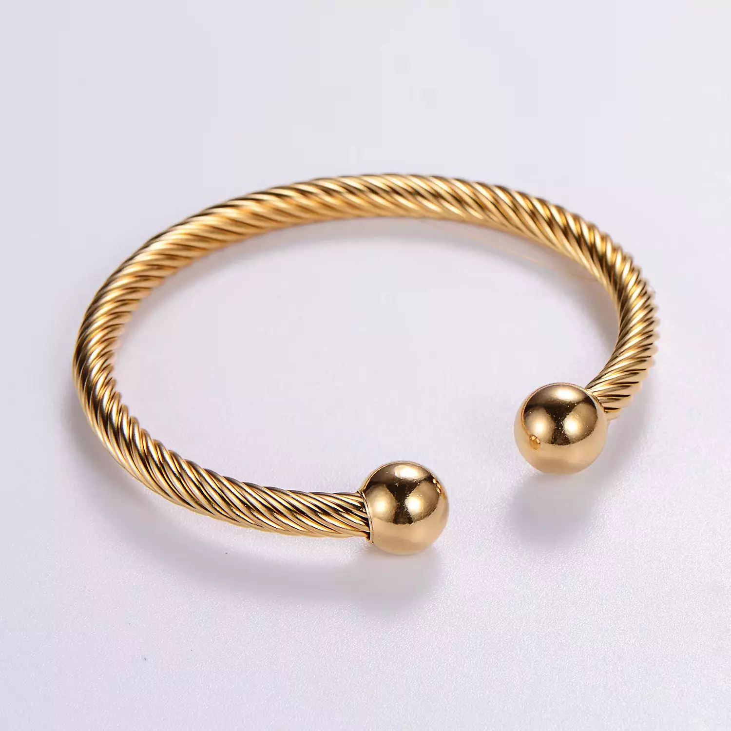 Twill wire rope open bangle 2