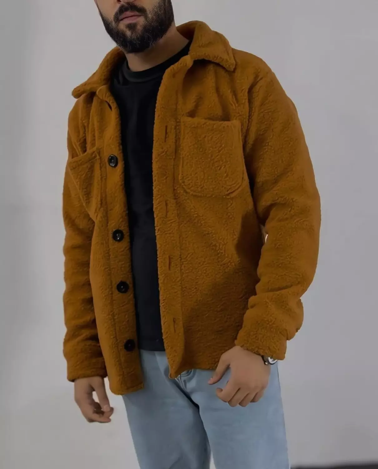 Light brown fur jacket  1