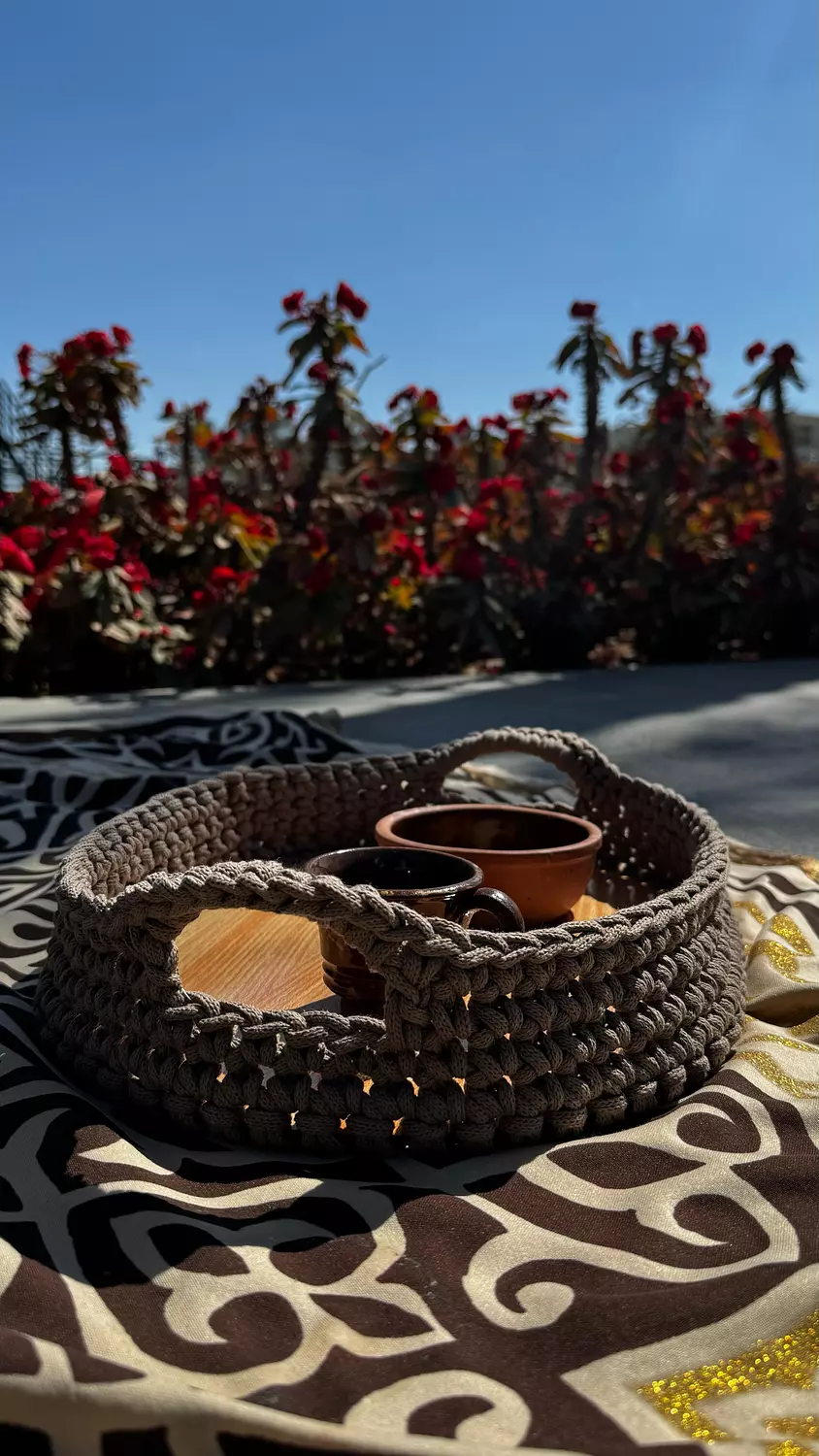Desert Oasis Crochet Tray image