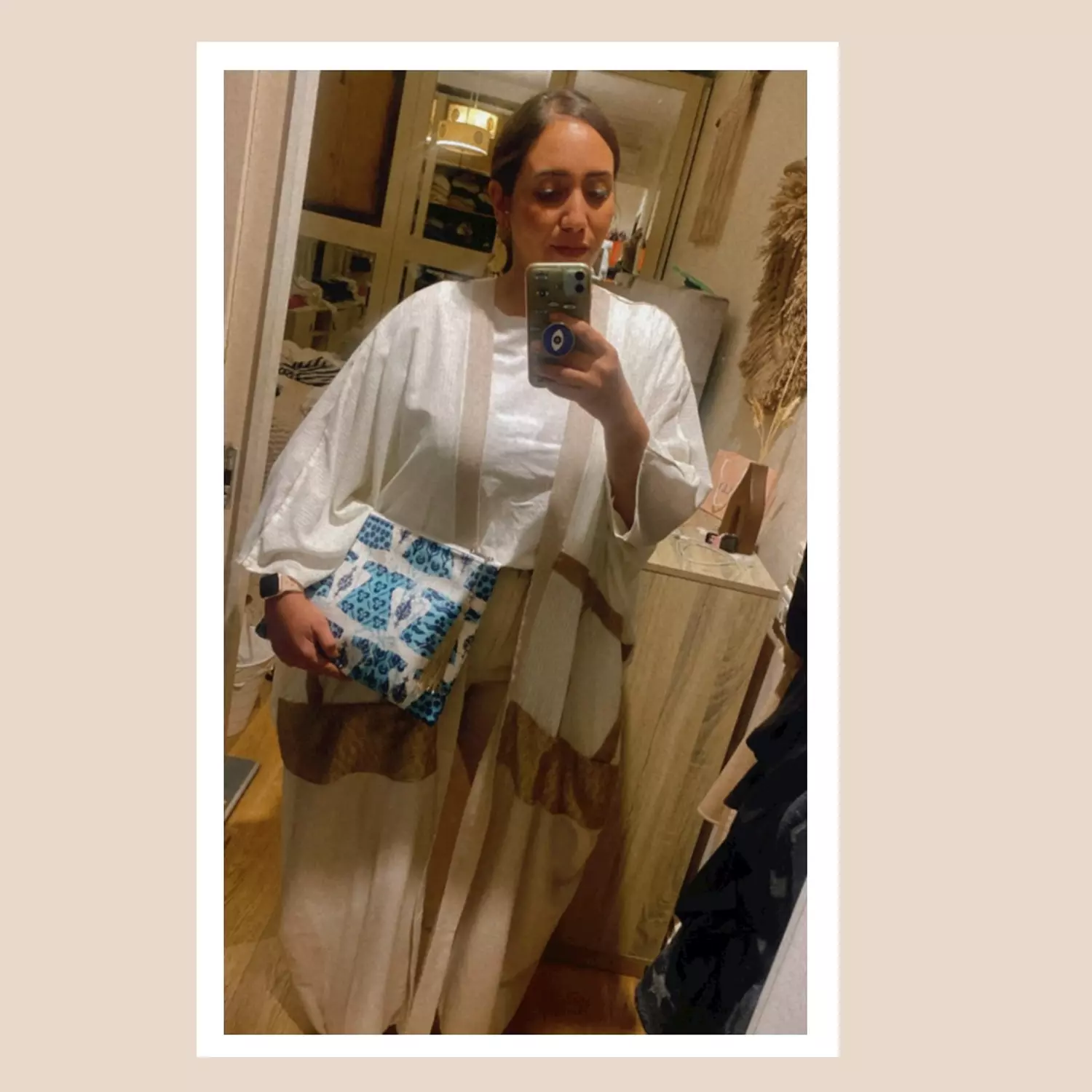 The Blue Kaftan Gold Tassel Pouch 11