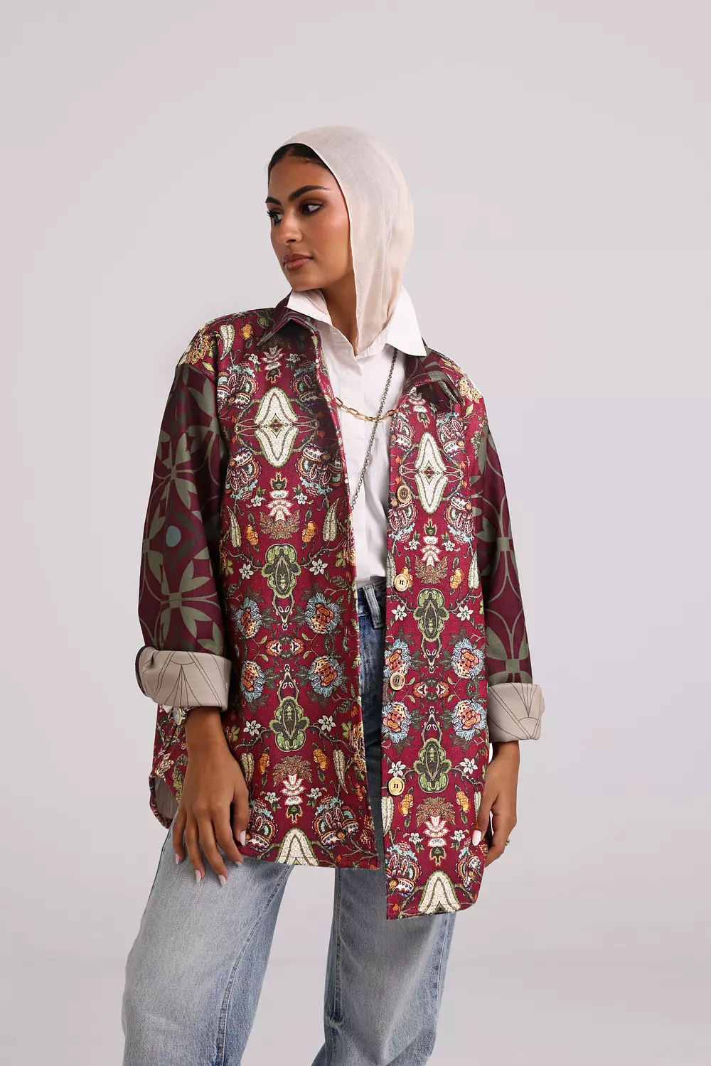 The Tapestry Jacket - Burgundy 2