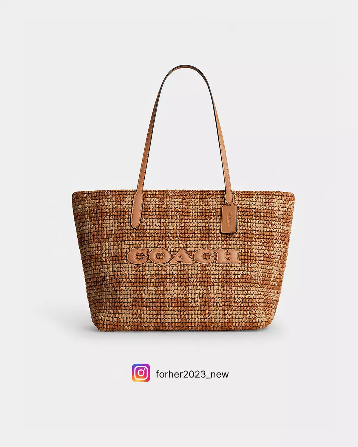 Coach City Tote Bag With Gingham Print image