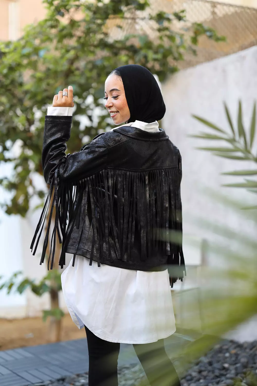 BLACK FRINGES JACKET image