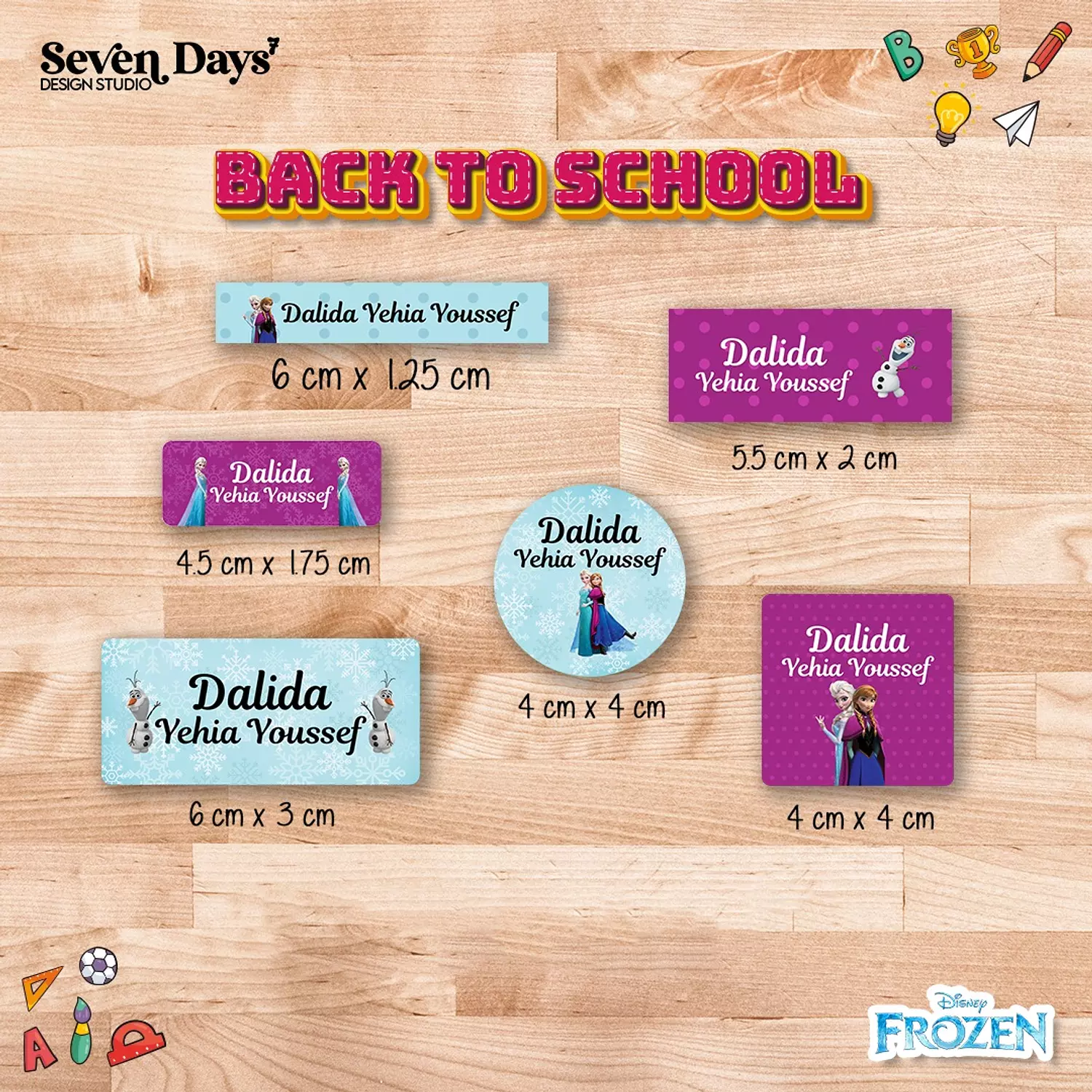 Frozen School Labels