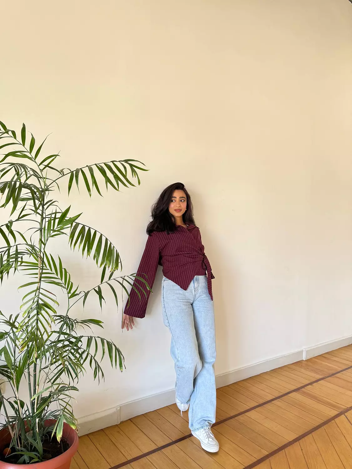 Pinstripe Wrapped Shirt 11