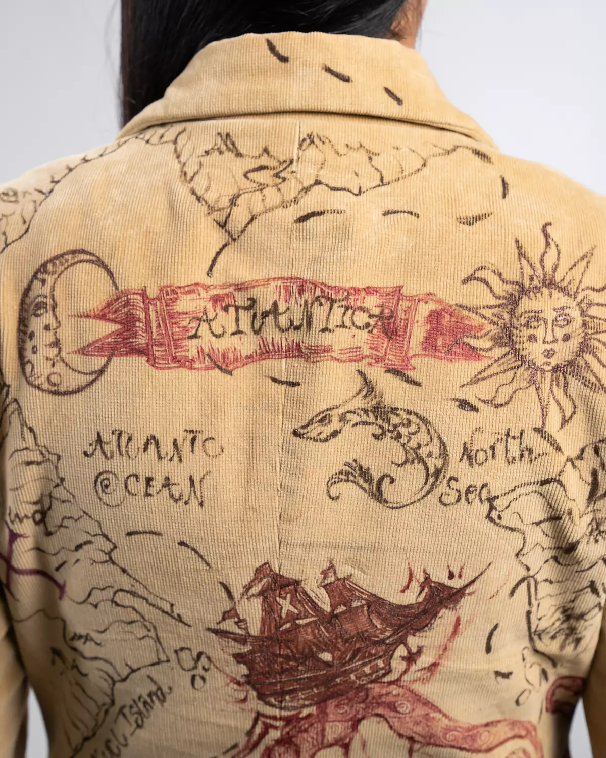 “Treasure map “ 1of1 hand-painted blazer  2