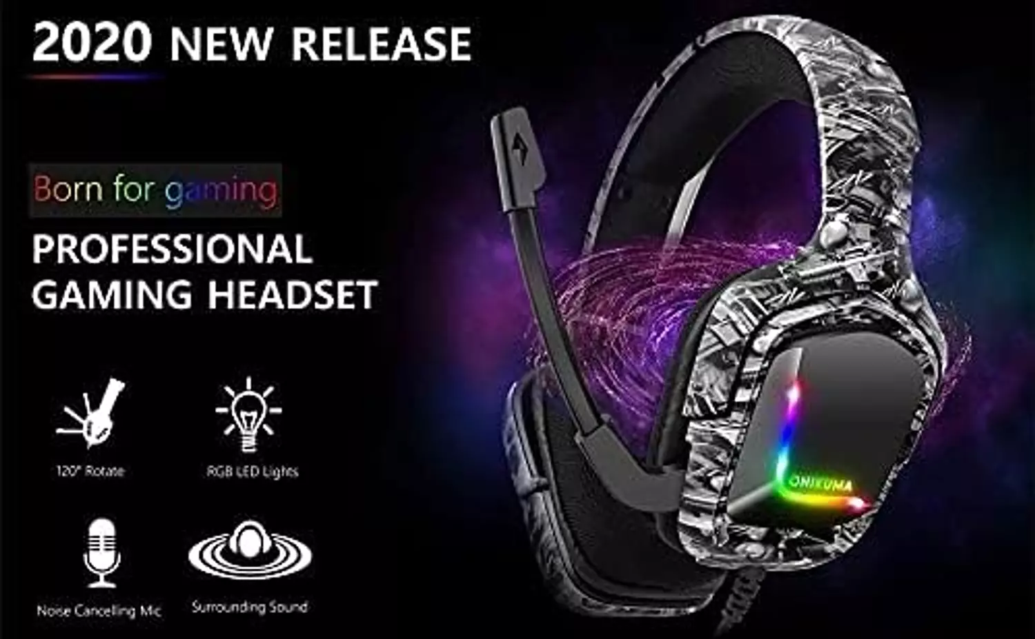 HEADPHONE ONIKOUMA K20 AUX image