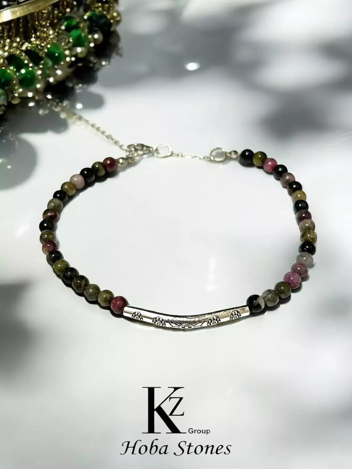 Anklet Tourmaline stone size 4mm 2