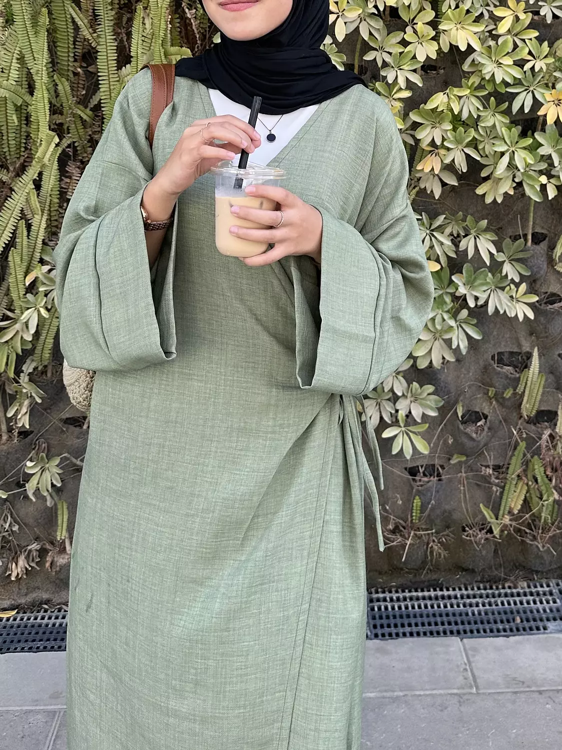 Nature Wrapped Dress - Light Green 4
