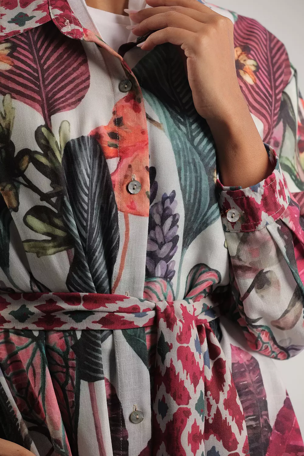 Tropical Linen Dress 13