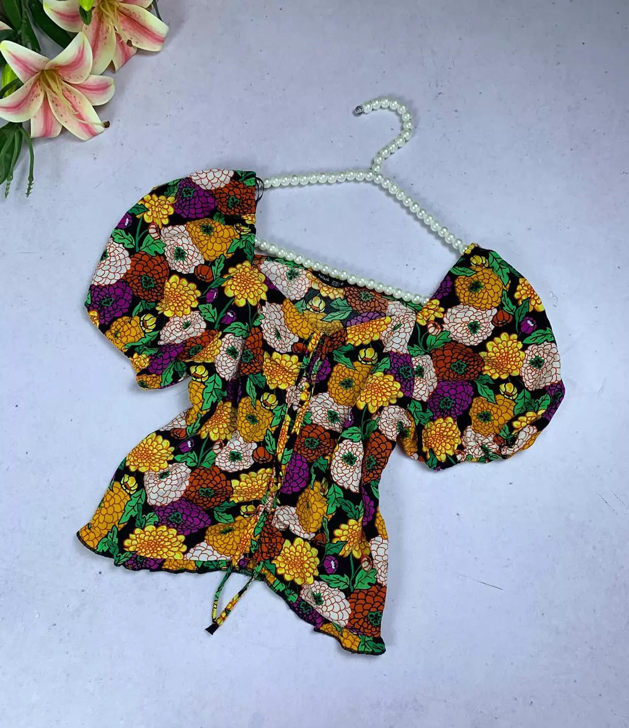 Floral crop top from Splash image