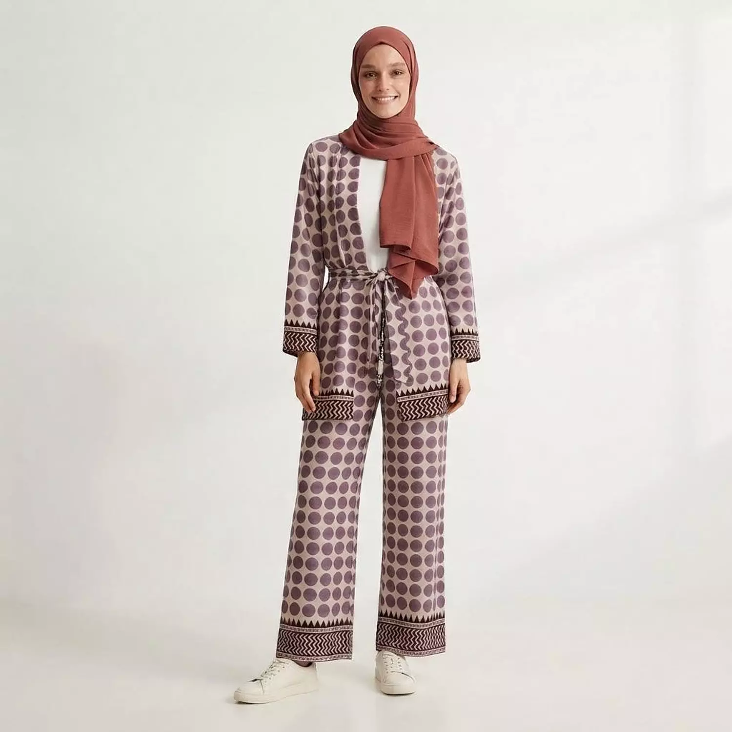 Polka Dot Kimono Linen Set 1