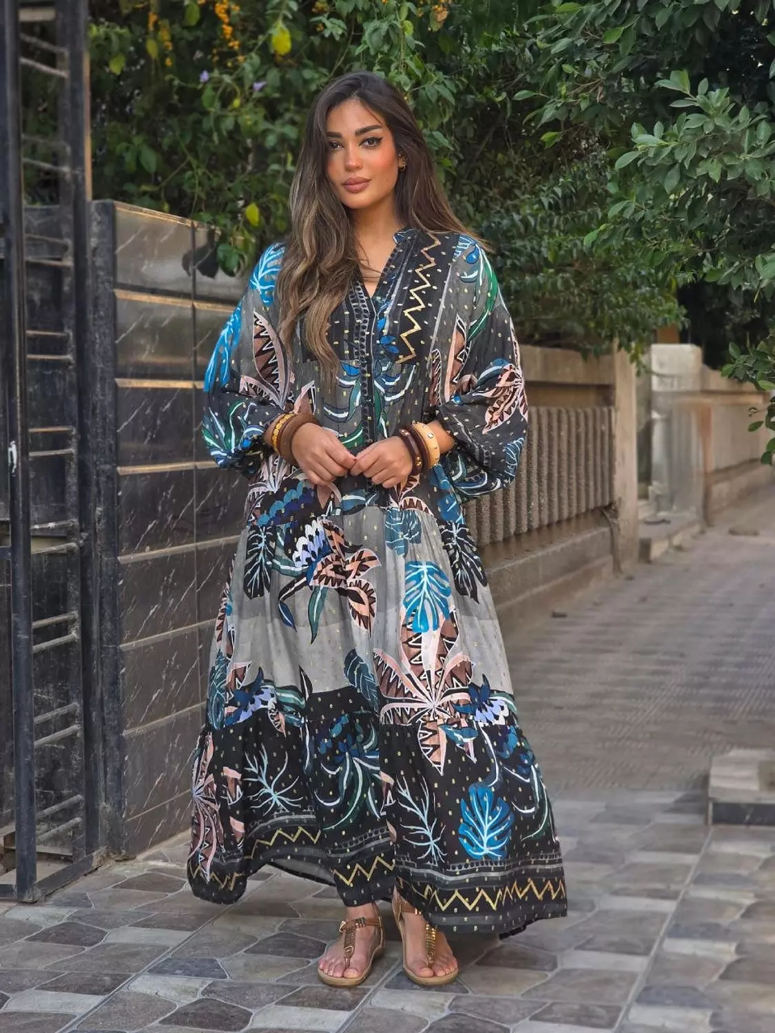 Grey Boho Dress  3