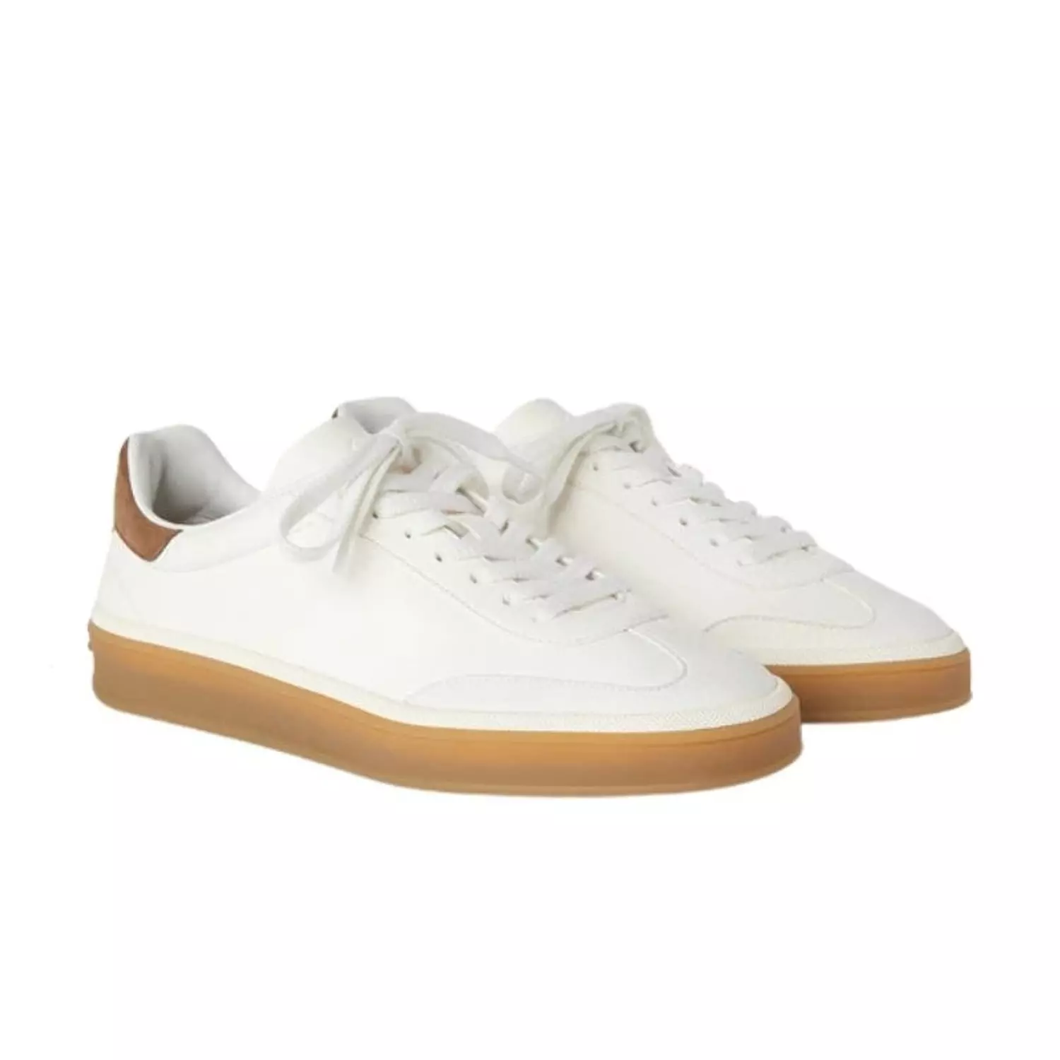 Loro Piana Tennis lace-up Suede Sneakers White 1