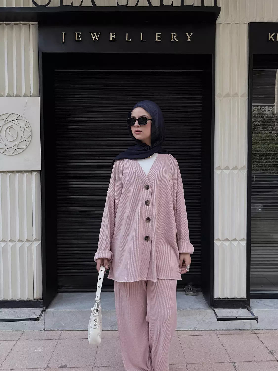 Flair knit set  rose pink hover image