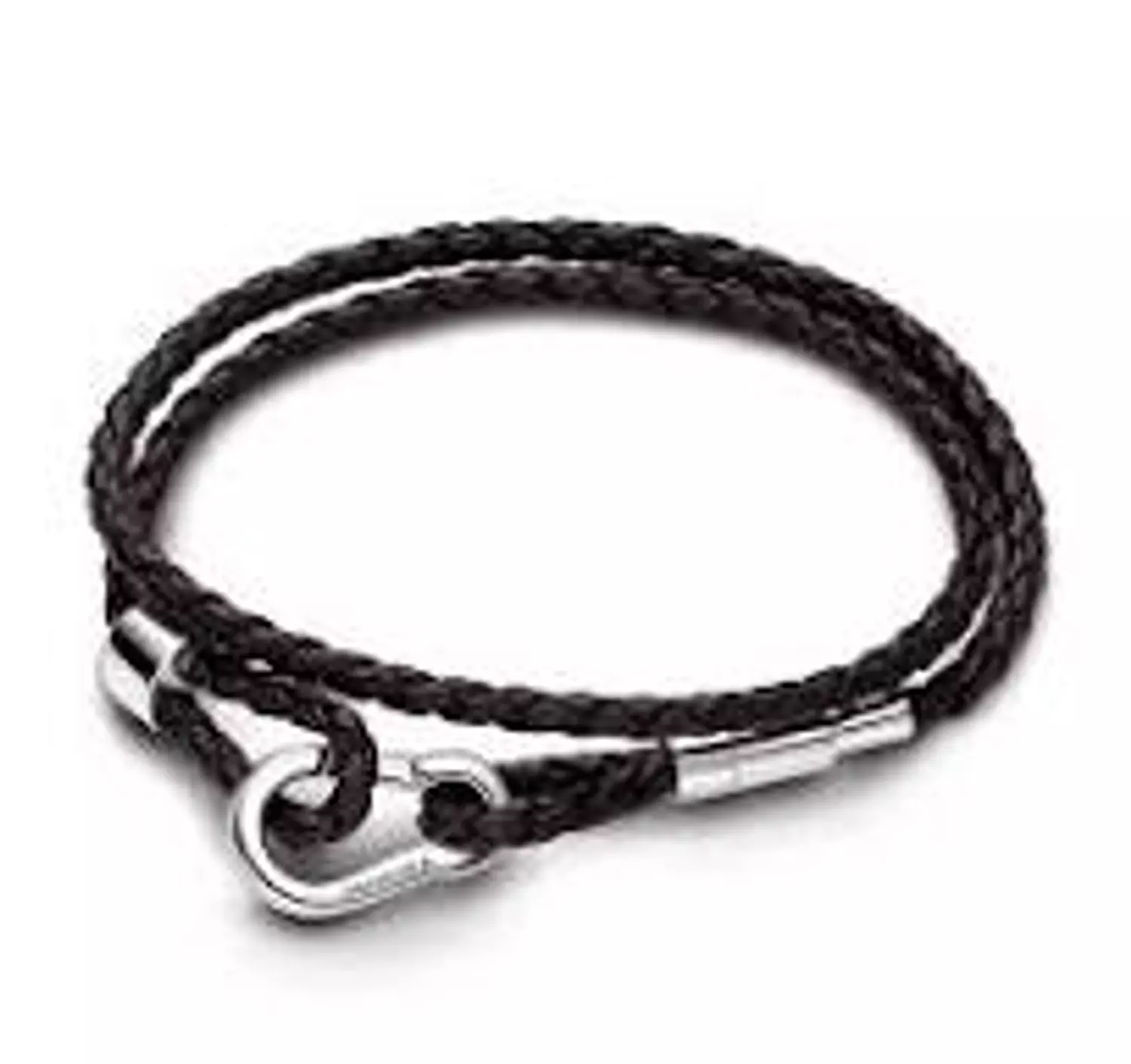 Pandora Moments Brown Braided Double Leather Bracelet Sterling silver  -  593338C01 image