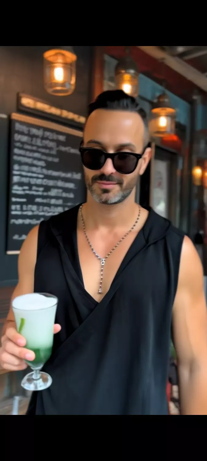 Black Lenin Sleeveless Kimono Top  image