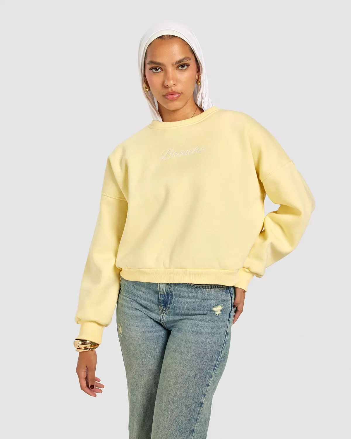 Cut it Sweatshirt in Yellow hover image