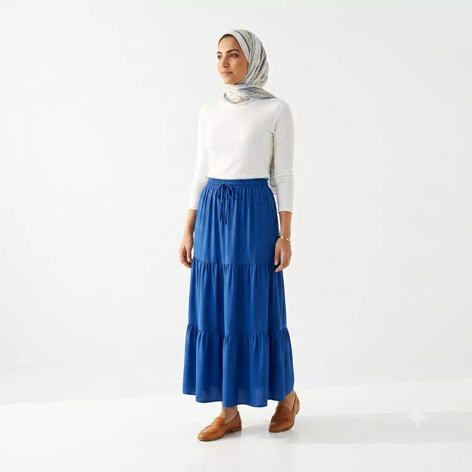 Tiered Modest Maxi Skirt 11