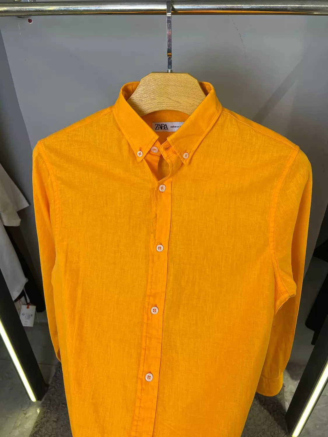 ZARA ORANGE LINEN SHIRT / 11739 3