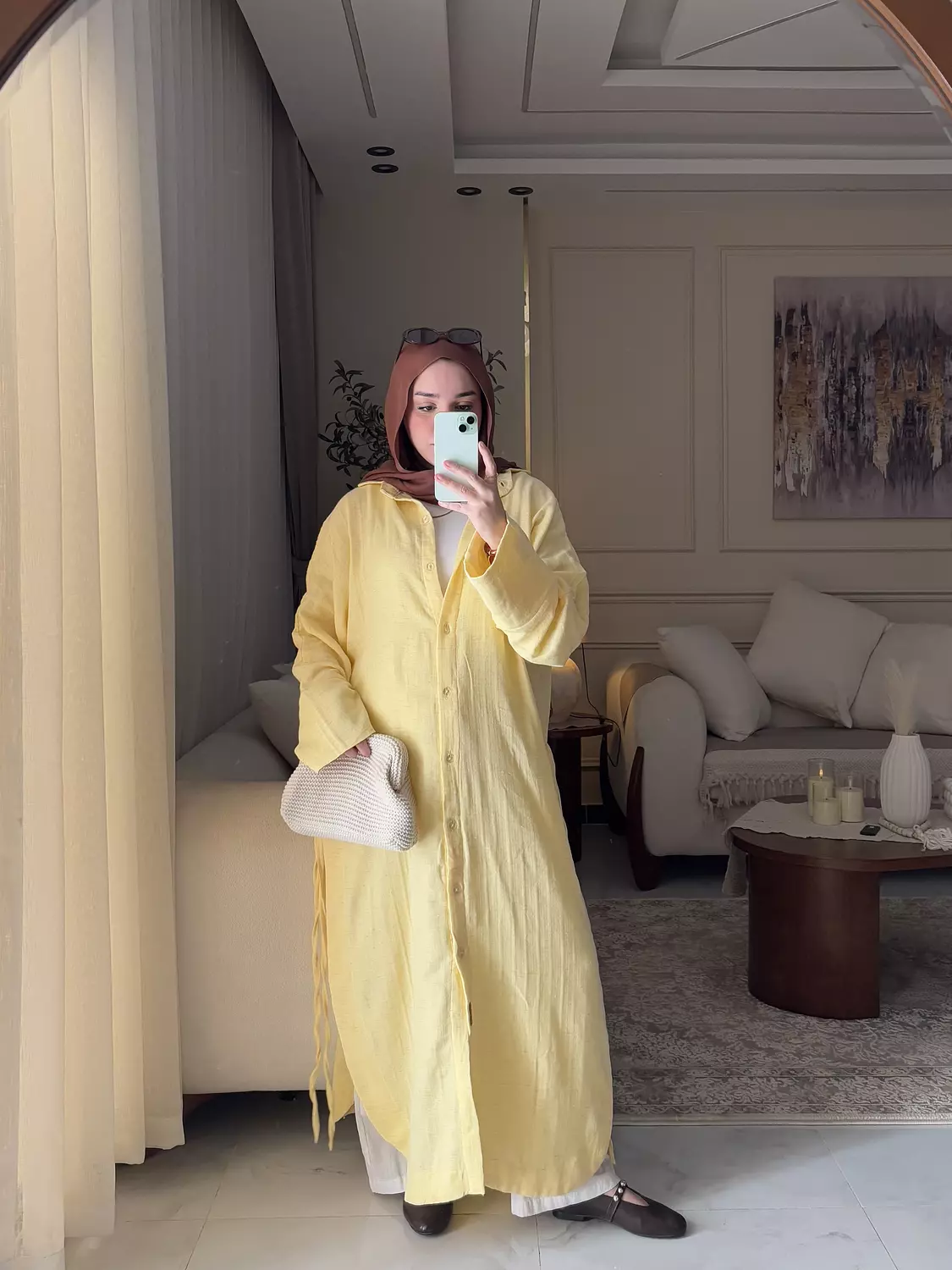 Lina Shirt Dress in yellow 2