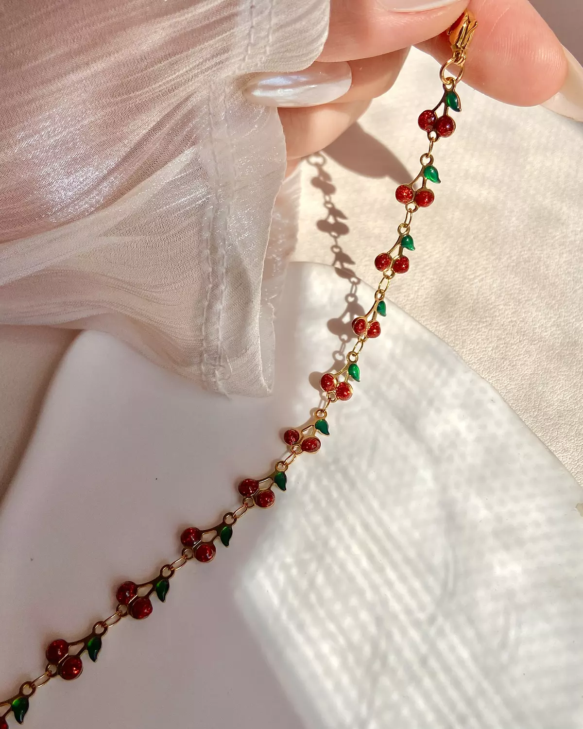 Cherry stainless steel bracelet 🍒 1