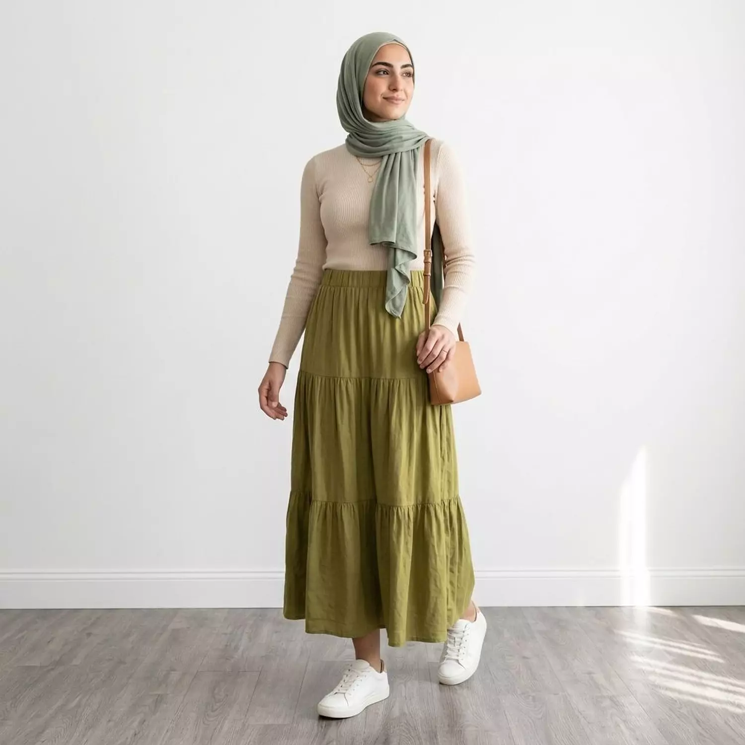 Tiered Modest Maxi Skirt 7
