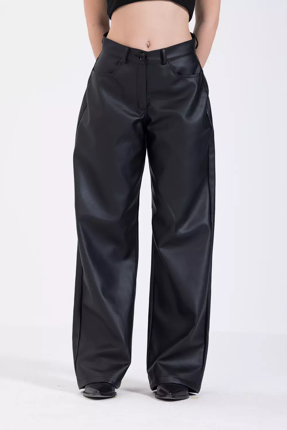 Black Leather Pants  image