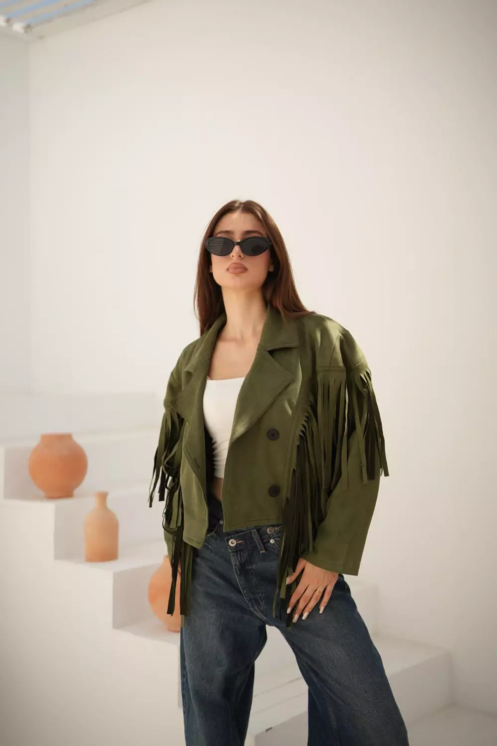 Fringes Suede Blazer  1