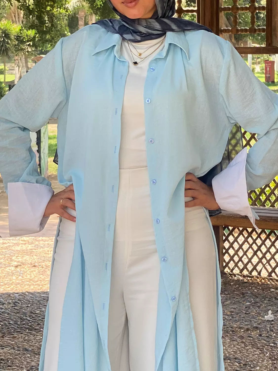 Flowy Shirt Baby Blue  8