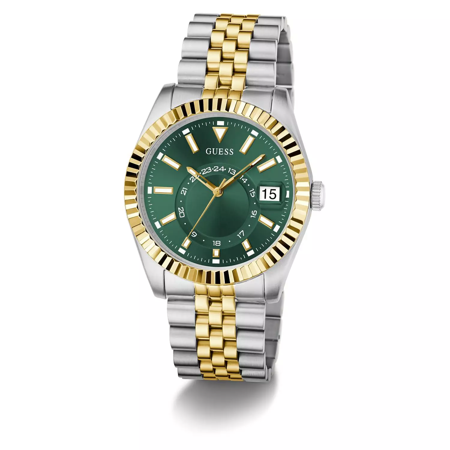 GUESS Mens Jaden 2-Tone Multi-function Date Watch 2-TONE Stainless Steel Bracelet GW0977G4 4