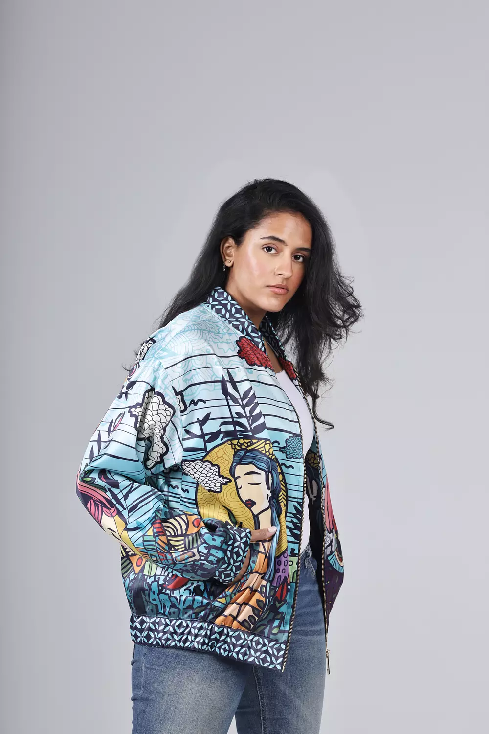 " NEVER LAND " Bomber Jacket 2