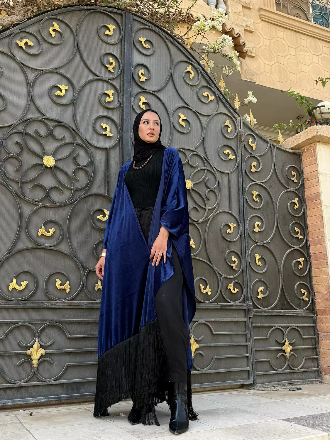Halima Royal Blue Kaftan 2