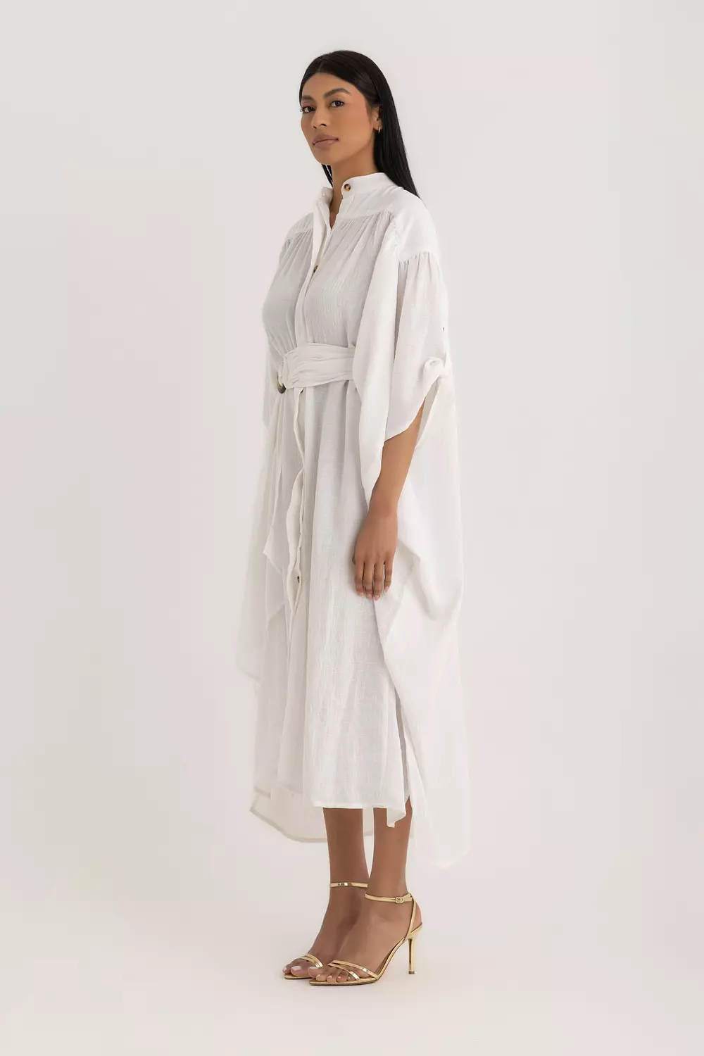 The Shahira Linen Kaftan Dress 3