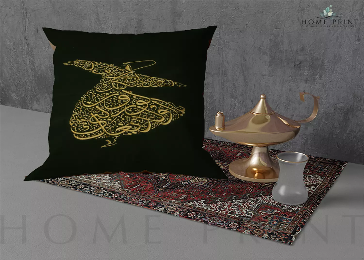 Ramadan Cushion - Molawy Pattern - Multi Color shape image