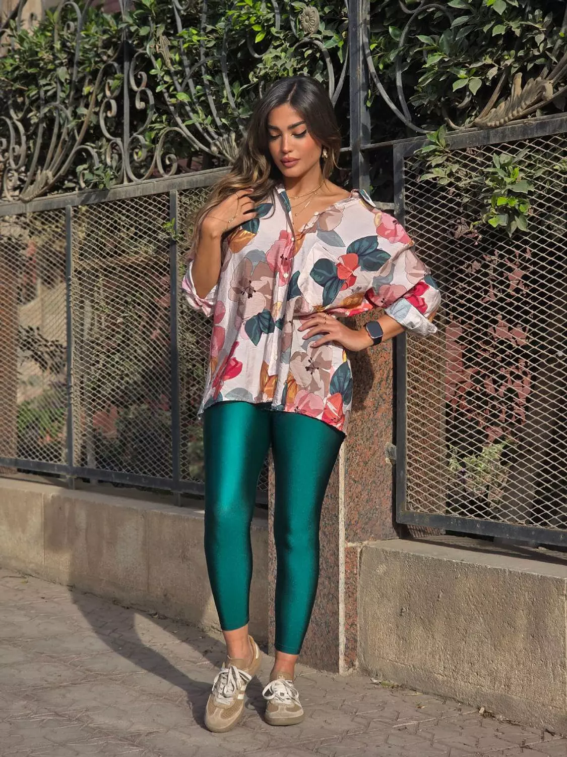 Zumurut Green Metallic Legging  hover image