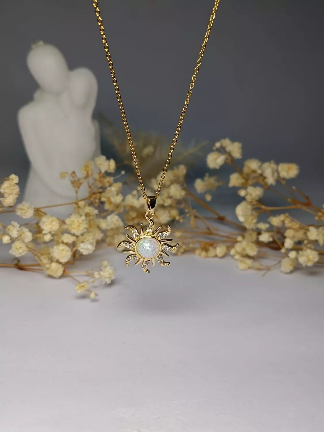 white opal rapunzel necklace image