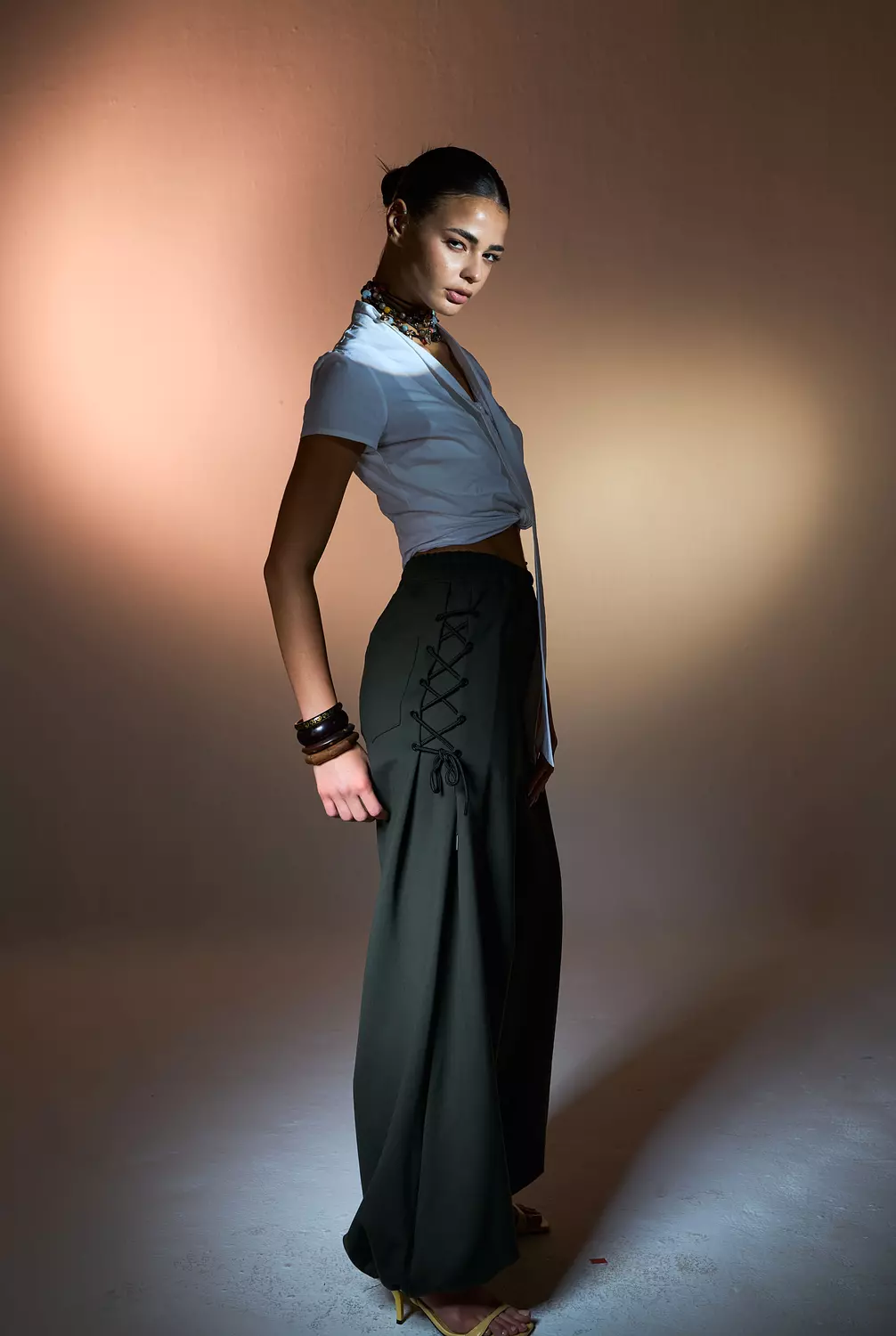 FYH Bordo Statement Set with Ribbon Cross - PANTS 3