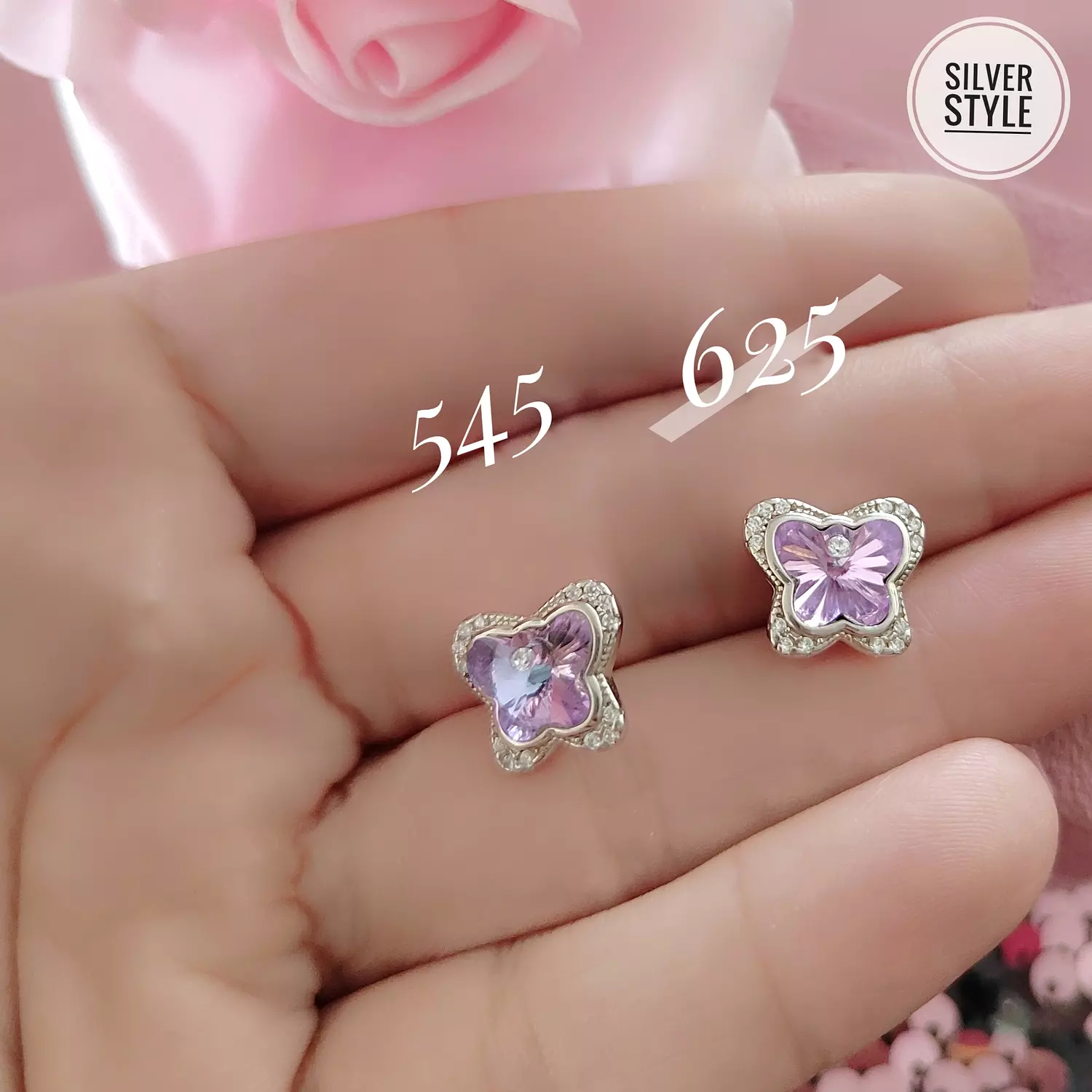 Pale mauve Earring  1
