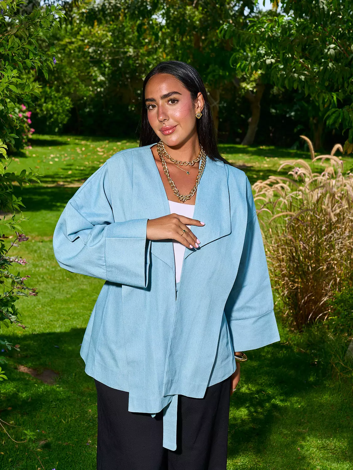 Worood Kimono Jacket _ Sky Blue 3
