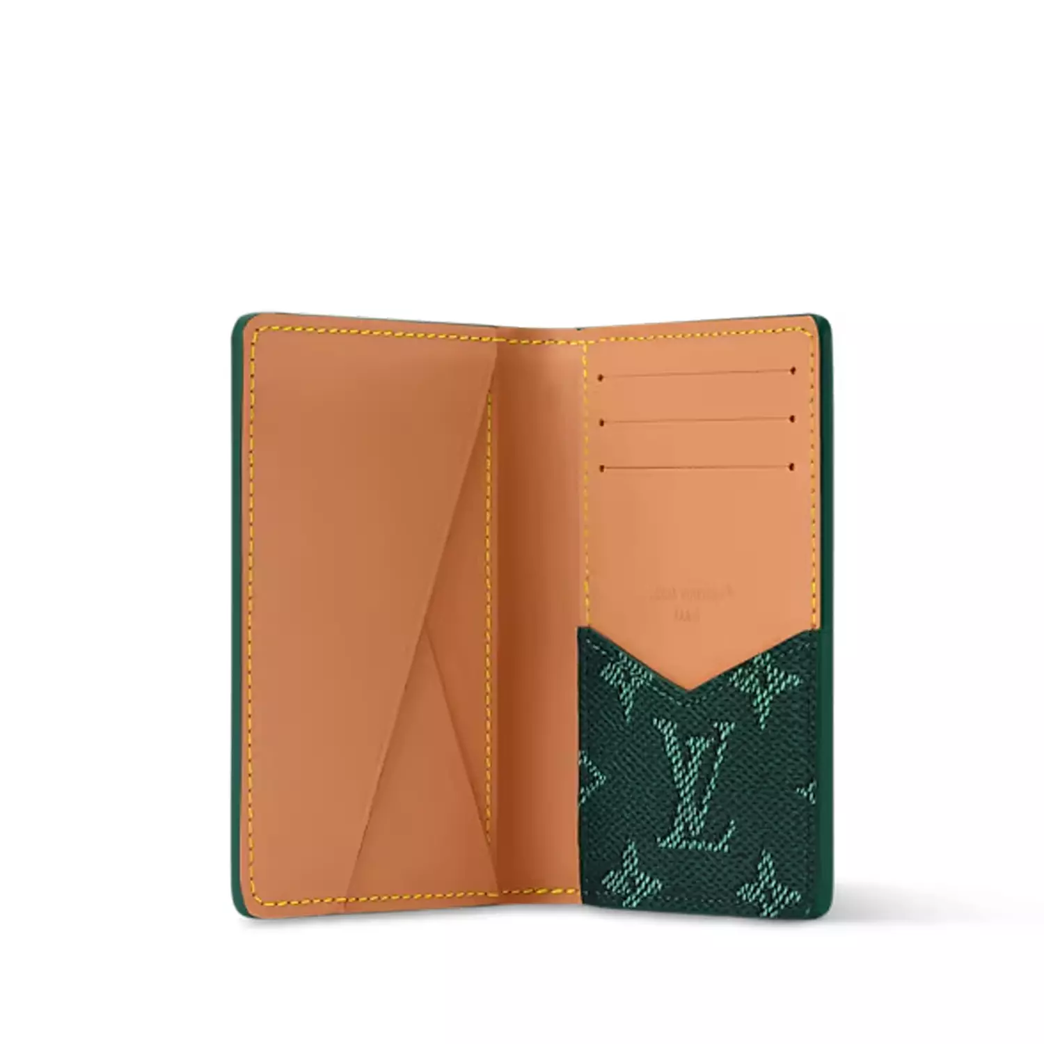 Louis Vuitton Pocket Organizer in green Monogram Heritage coated canvas. hover image