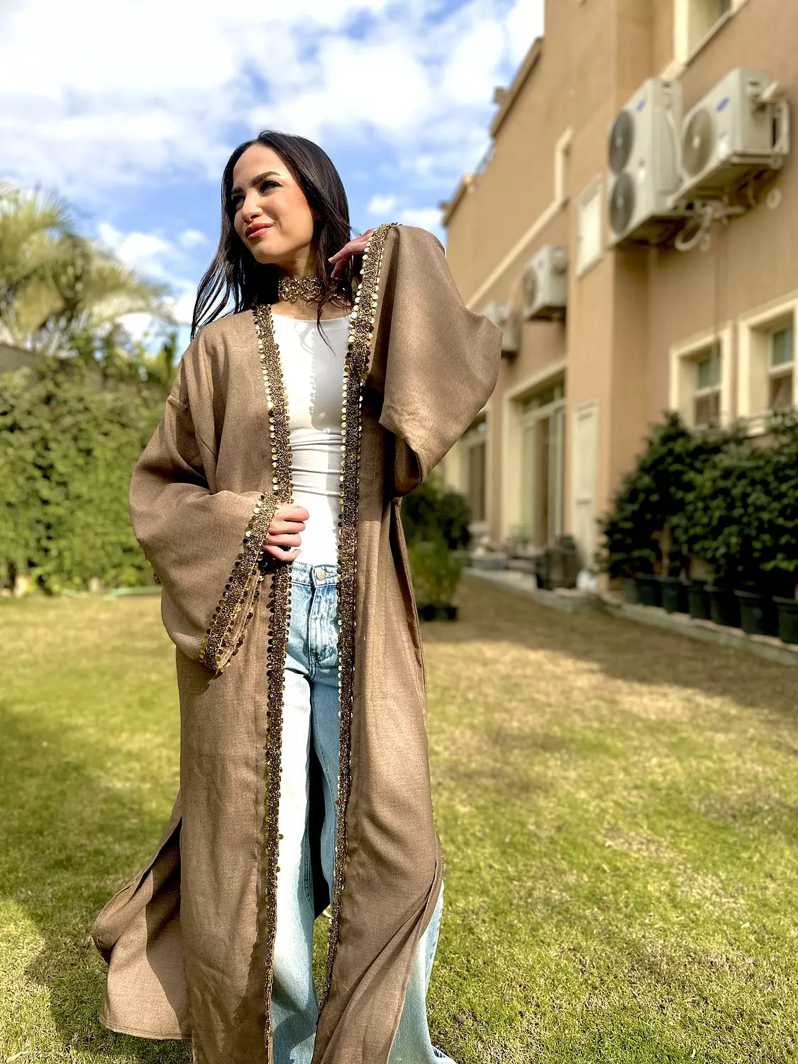 Brown Beads Kaftan  1