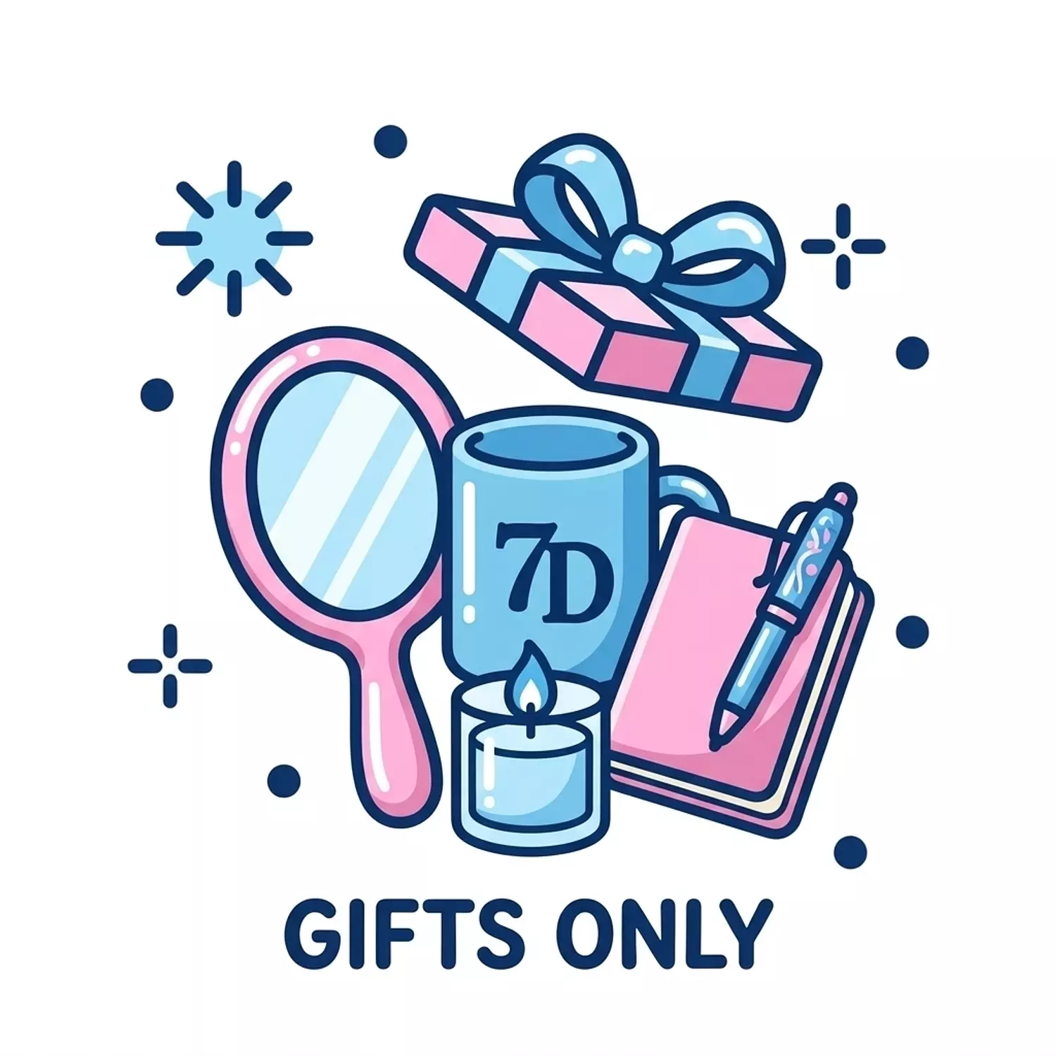 <p style="text-align: center">Gifts Only</p>